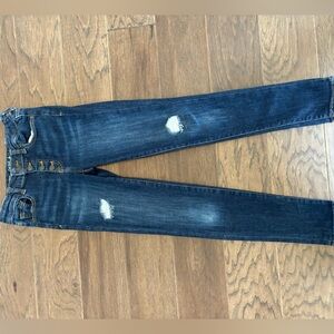 Distress jeggings with 4 buttons